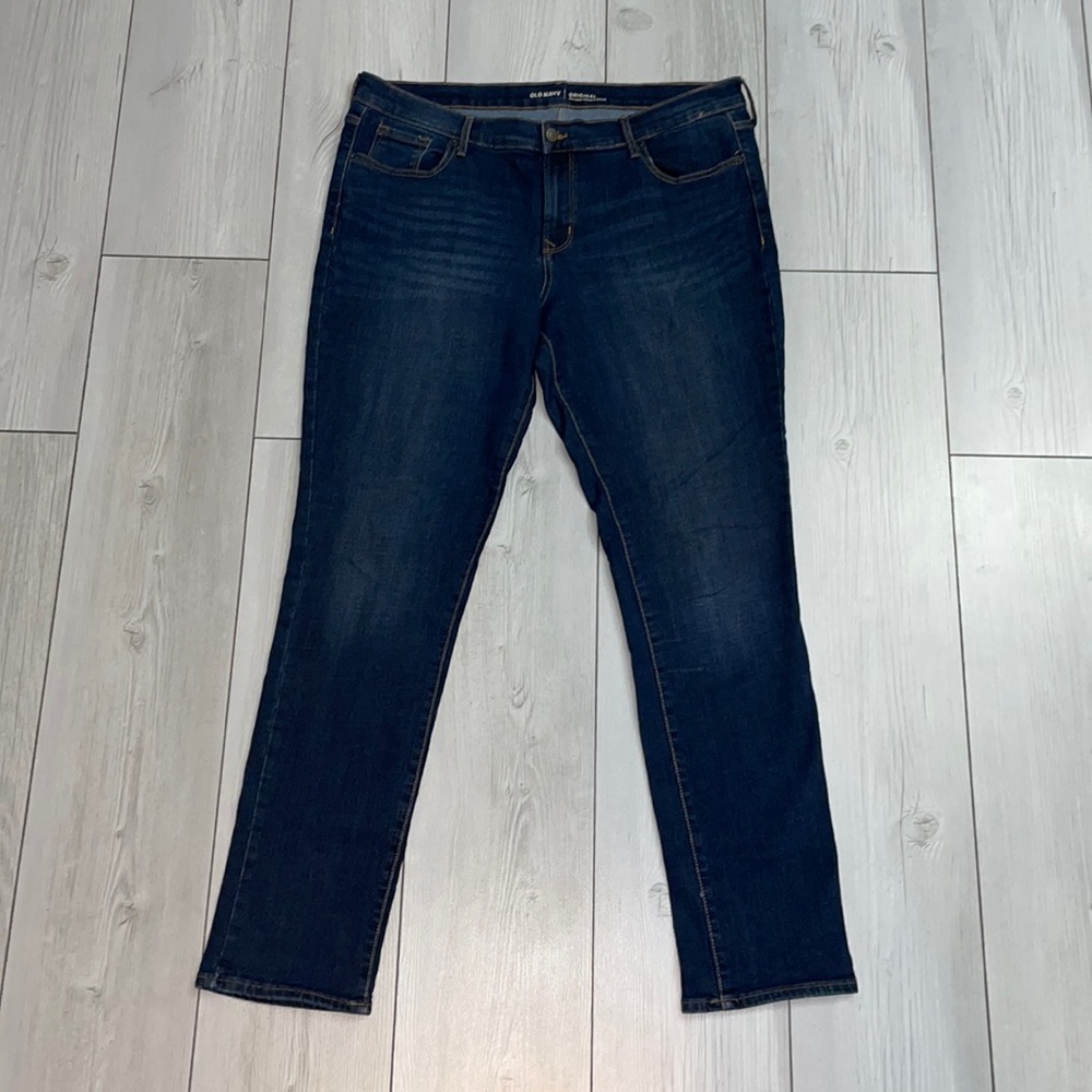Old Navy original midrise 16 long medium blue jeans in good condition